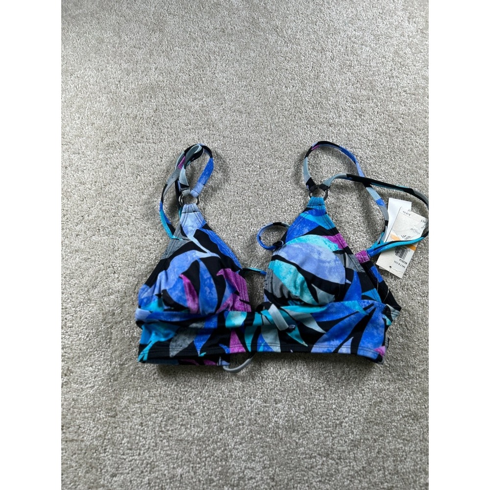 Salt & Cove Women's Swimwear Bikini Top Small‎ Blue Purple Nylon